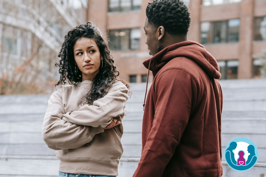 Couple facing emotional resistance